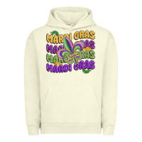 Pigment Pistachio mardi gras with fleur de lis Urban Hoodie - MaliasSmallBusiness