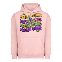 Pigment Salmon mardi gras with fleur de lis Urban Hoodie - MaliasSmallBusiness
