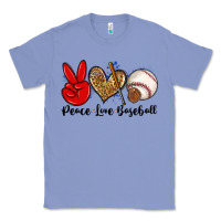 Colony Blue peace love baseball Classic Tee - Zillion Design Studio