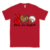 Red peace love baseball Classic Tee - Zillion Design Studio