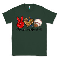 Sports Green peace love baseball Classic Tee - Zillion Design Studio