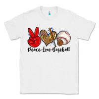 White peace love baseball Classic Tee - Zillion Design Studio
