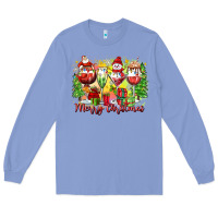 Colony Blue merry christmas wine glasses Long Sleeve Tee - Zillion Design Studio