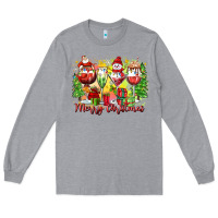Heather Grey merry christmas wine glasses Long Sleeve Tee - Zillion Design Studio