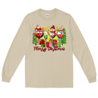 Mushroom merry christmas wine glasses Long Sleeve Tee - Zillion Design Studio