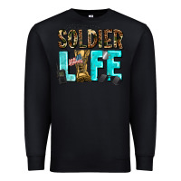 Black soldier  life Premium Sweatshirt - AdoDesignShop