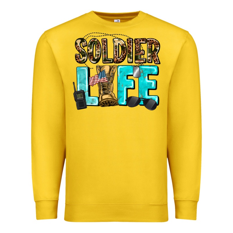 Soldier  Life Premium Sweatshirt by AdoDesignShop | Teevron