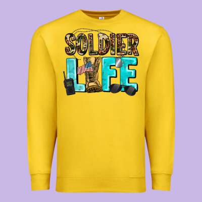 Soldier  Life Premium Sweatshirt Designed By Adodesignshop