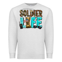 Oatmeal Heather soldier  life Premium Sweatshirt - AdoDesignShop