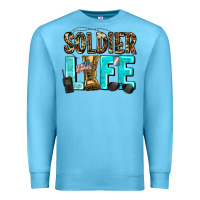 Ocean Blue soldier  life Premium Sweatshirt - AdoDesignShop
