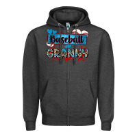 Charcoal Heather baseball granny with leopard Zipper Hoodie - Zillion Design Studio
