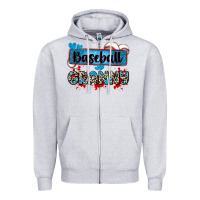 Heather Grey baseball granny with leopard Zipper Hoodie - Zillion Design Studio