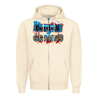 Sandshell baseball granny with leopard Zipper Hoodie - Zillion Design Studio