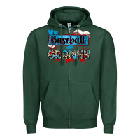 Sports Green baseball granny with leopard Zipper Hoodie - Zillion Design Studio
