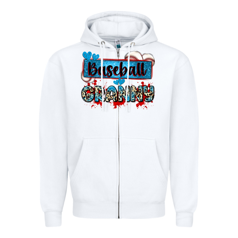 Baseball Granny With Leopard Zipper Hoodie by Zillion Design Studio | Teevron