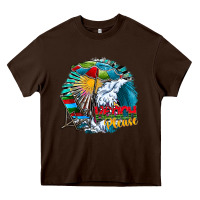 Chocolate Brown beach please Heavy Core Tee - CowhideDigitalArt