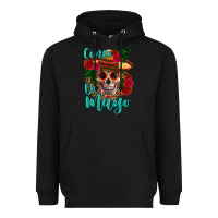Black cinco de mayo skull Heavyweight Hoodie - HRA Design Shop
