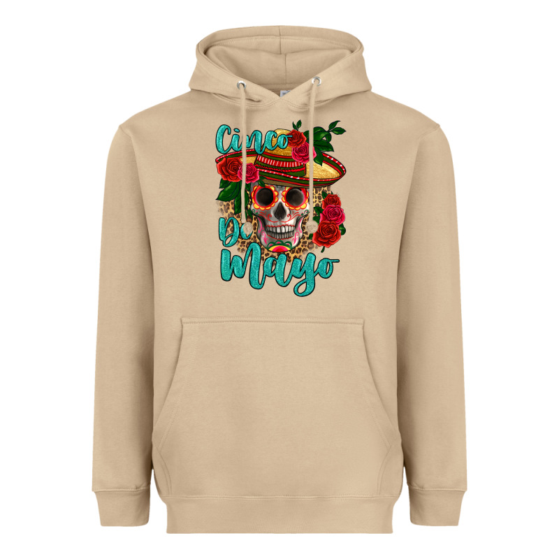 Cinco De Mayo Skull Heavyweight Hoodie by HRA Design Shop | Teevron