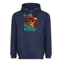 Navy cinco de mayo skull Heavyweight Hoodie - HRA Design Shop
