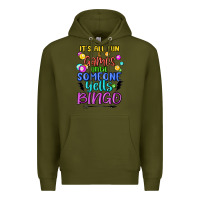 Army Green bingo Premium Hoodie - MaliasSmallBusiness