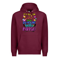Burgundy bingo Premium Hoodie - MaliasSmallBusiness