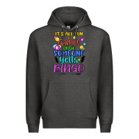 Charcoal Heather bingo Premium Hoodie - MaliasSmallBusiness