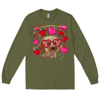 Army Green Valentine's day cockapoo Long Sleeve Tee - RanaPortraitStore