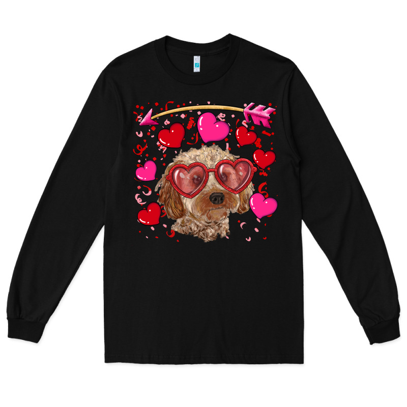 Valentine's Day Cockapoo Long Sleeve Tee by RanaPortraitStore | Teevron