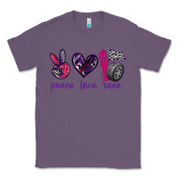 Lavender peace love race Classic Tee - texasbilliewilder