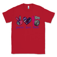 Red peace love race Classic Tee - texasbilliewilder