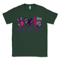 Sports Green peace love race Classic Tee - texasbilliewilder
