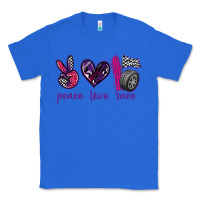 True Royal peace love race Classic Tee - texasbilliewilder
