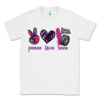 White peace love race Classic Tee - texasbilliewilder