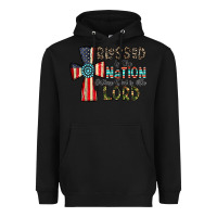 Black blessed İs the nation whose god is the lord Heavyweight Hoodie - CowhideDigitalArt
