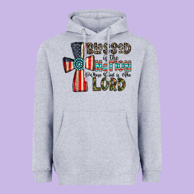 Blessed İs The Nation Whose God Is The Lord Heavyweight Hoodie Designed By Cowhidedigitalart