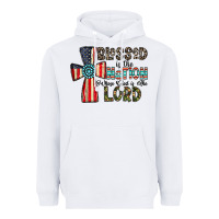 White blessed İs the nation whose god is the lord Heavyweight Hoodie - CowhideDigitalArt