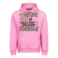 Fuchsia Pink 7 years of being awesome Urban Hoodie - MaliasSmallBusiness