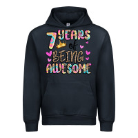 Navy 7 years of being awesome Urban Hoodie - MaliasSmallBusiness
