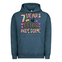 Pigment Midnight Navy 7 years of being awesome Urban Hoodie - MaliasSmallBusiness