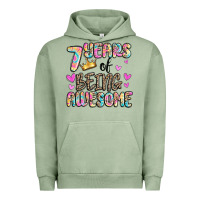 Pigment Oil Green 7 years of being awesome Urban Hoodie - MaliasSmallBusiness