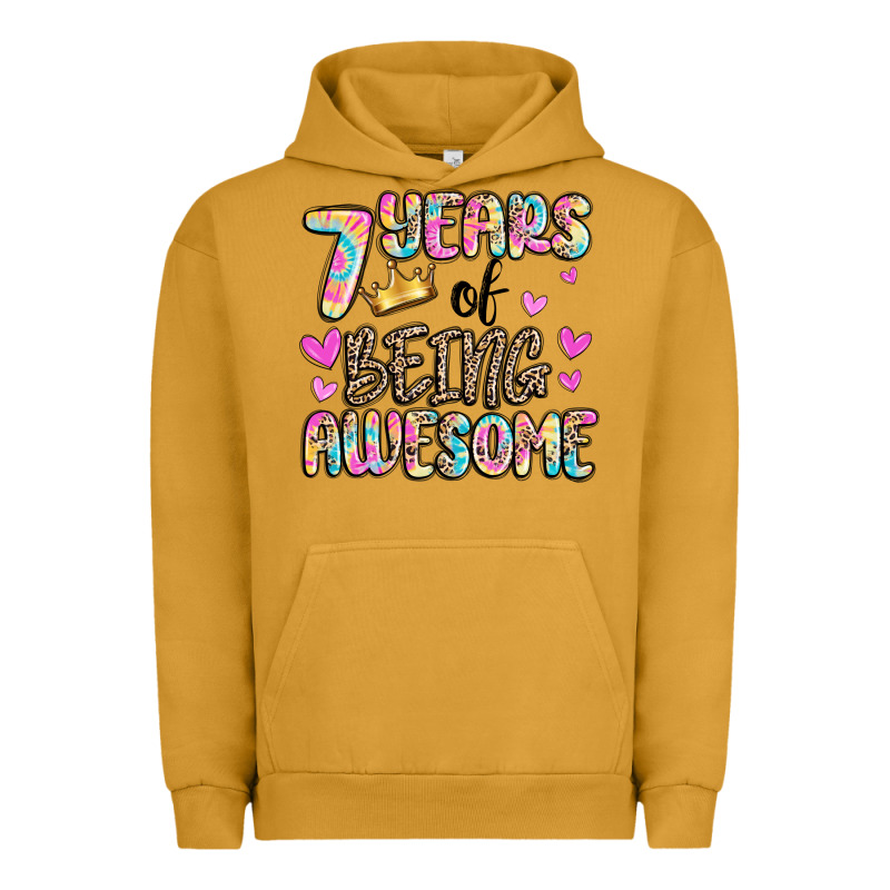 7 Years Of Being Awesome Urban Hoodie by MaliasSmallBusiness | Teevron