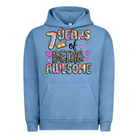 Pigment Pebble Blue 7 years of being awesome Urban Hoodie - MaliasSmallBusiness