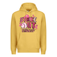 Antique Gold strike out cancer baseball Premium Hoodie - MaliasSmallBusiness