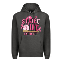 Charcoal Heather strike out cancer baseball Premium Hoodie - MaliasSmallBusiness