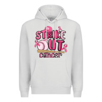 Dove Grey strike out cancer baseball Premium Hoodie - MaliasSmallBusiness