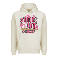Oatmeal Heather strike out cancer baseball Premium Hoodie - MaliasSmallBusiness