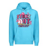 Ocean Blue strike out cancer baseball Premium Hoodie - MaliasSmallBusiness