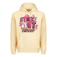 Strike Out Cancer Baseball Premium Hoodie | Teevron