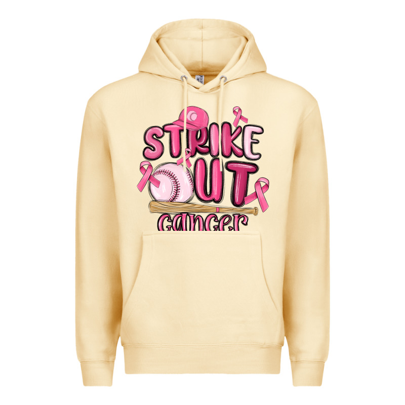 Strike Out Cancer Baseball Premium Hoodie by MaliasSmallBusiness | Teevron