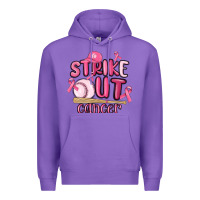 Purple strike out cancer baseball Premium Hoodie - MaliasSmallBusiness